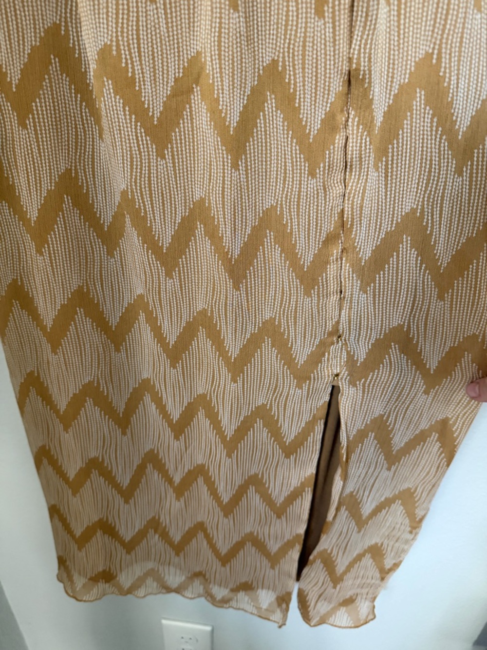 REVOLVE House of Harlow 1960 Rust Orange Chevron Dress with Slit Size S - Picture 7 of 9